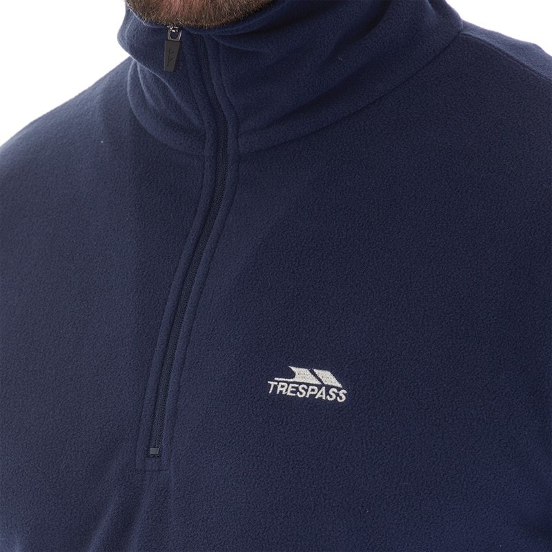 Trespass Mens Masonville 1/2 Zip Micro Fleece Navy - Image 3