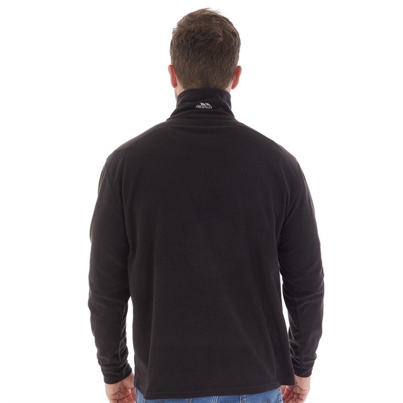Trespass Mens Masonville 1/2 Zip Micro Fleece Black - Image 2