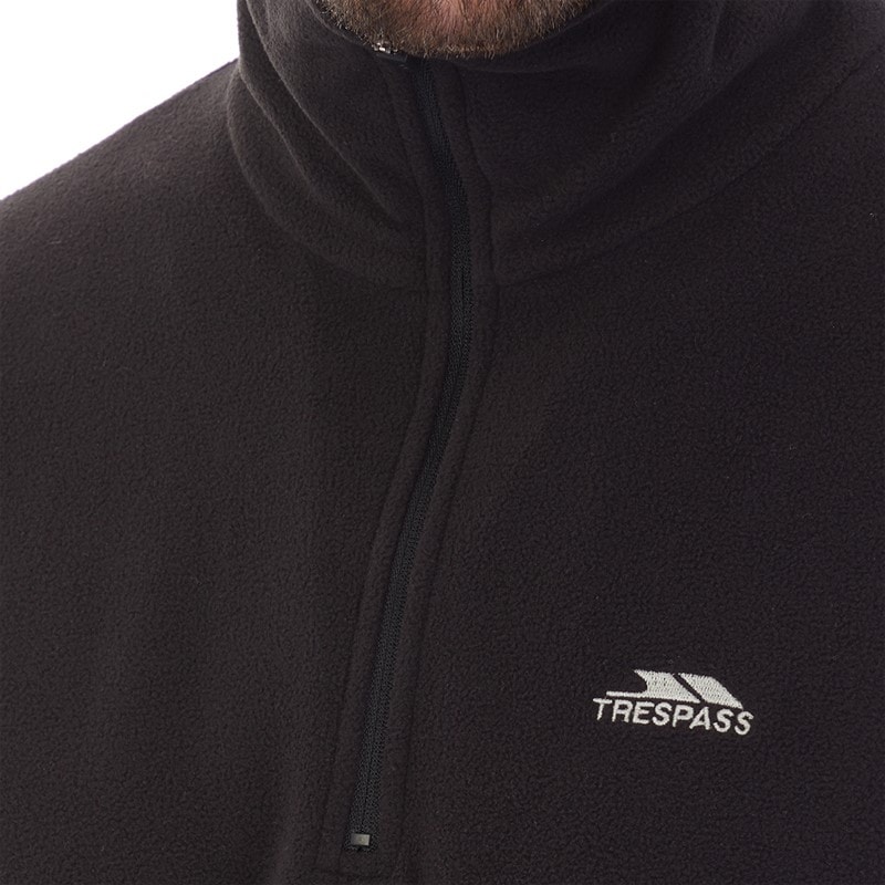 Trespass Mens Masonville 1/2 Zip Micro Fleece Black - Image 3