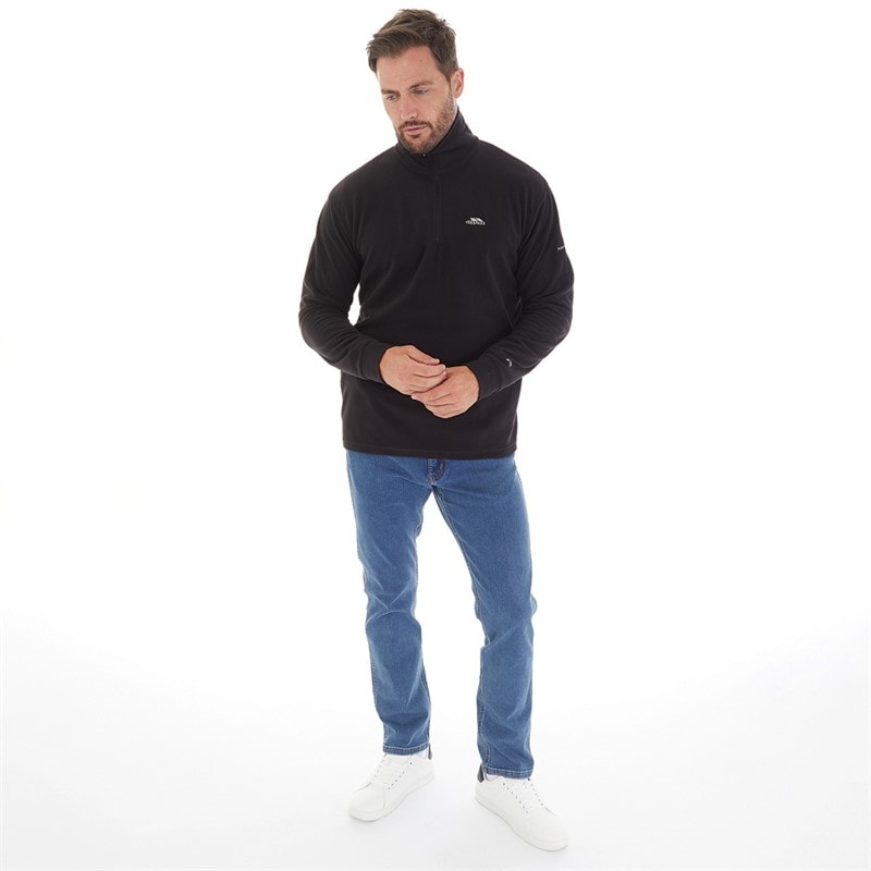 Trespass Mens Masonville 1/2 Zip Micro Fleece Black - Image 5