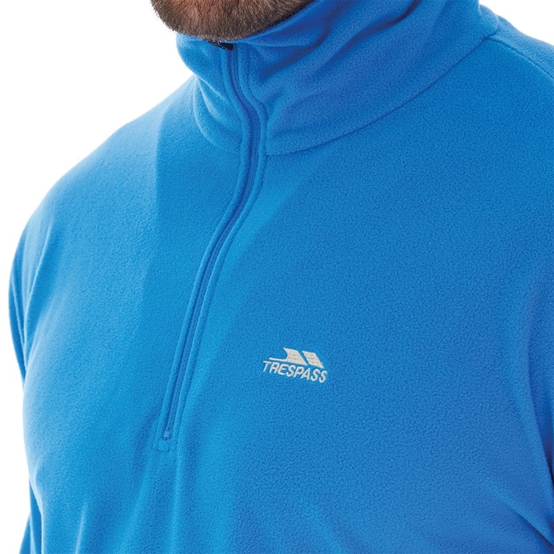 Trespass Mens Masonville 1/2 Zip Micro Fleece Blue - Image 3