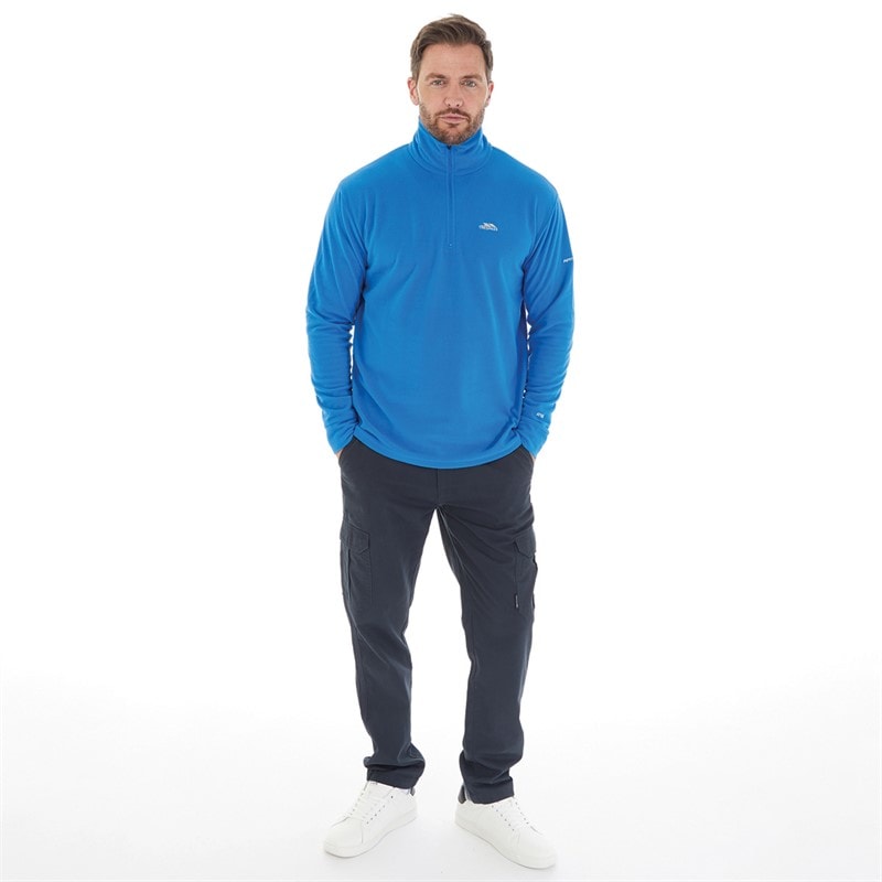 Trespass Mens Masonville 1/2 Zip Micro Fleece Blue - Image 5