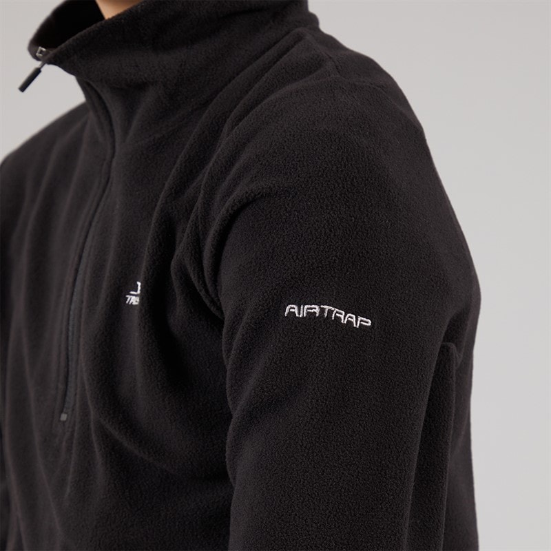 Trespass Junior Boys Masonville 1/2 Zip Micro Fleece Black - Image 5