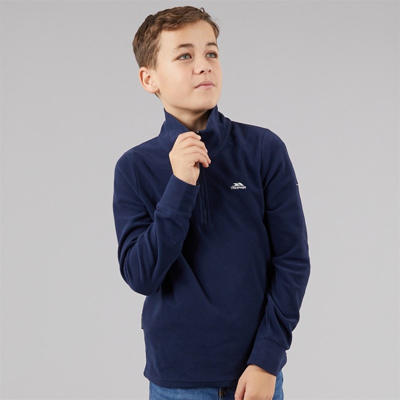Trespass Junior Boys Masonville 1/2 Zip Micro Fleece Navy