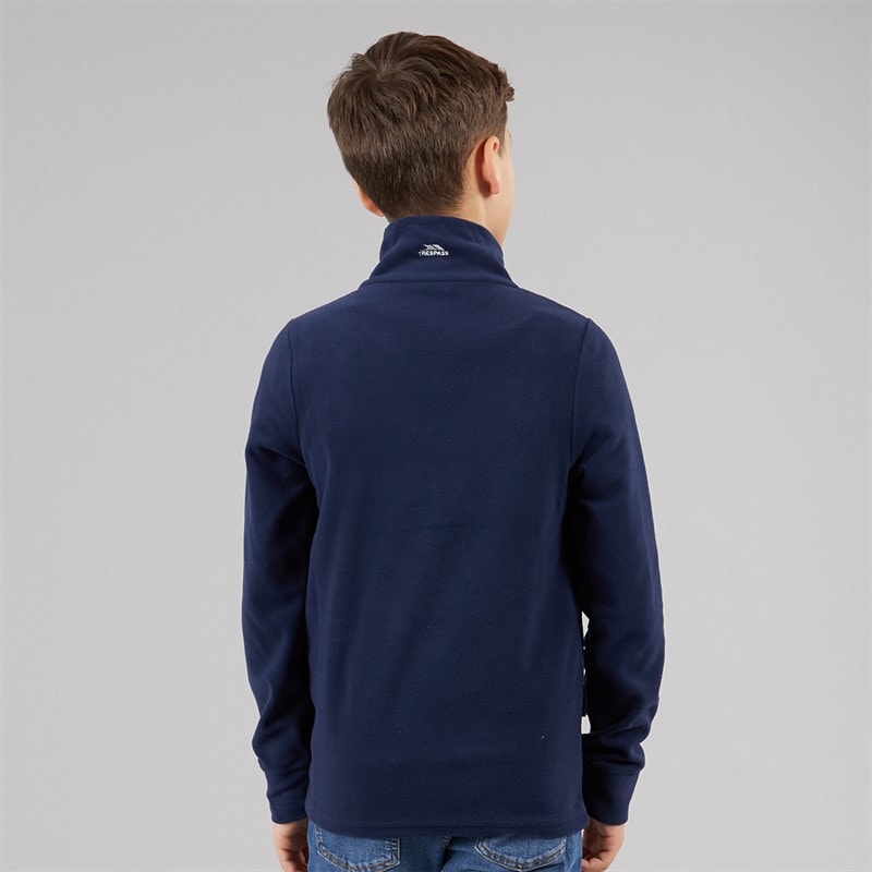 Trespass Junior Boys Masonville 1/2 Zip Micro Fleece Navy - Image 2
