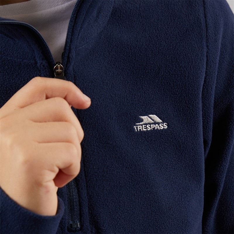 Trespass Junior Boys Masonville 1/2 Zip Micro Fleece Navy - Image 3