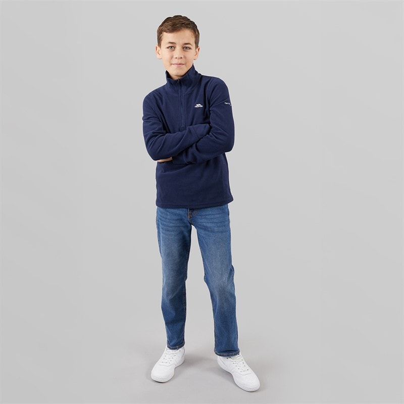Trespass Junior Boys Masonville 1/2 Zip Micro Fleece Navy - Image 4