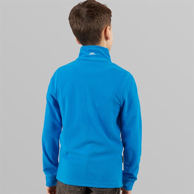 Trespass Junior Boys Masonville 1/2 Zip Micro Fleece Cobalt - Image 2