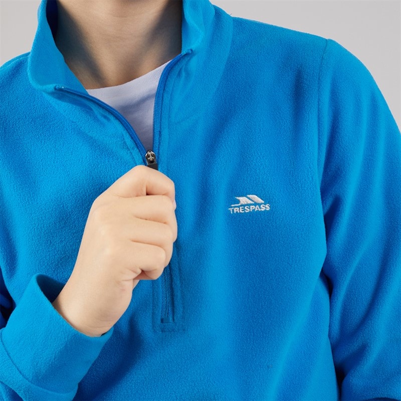 Trespass Junior Boys Masonville 1/2 Zip Micro Fleece Cobalt - Image 3