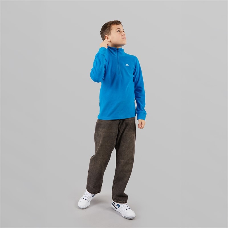 Trespass Junior Boys Masonville 1/2 Zip Micro Fleece Cobalt - Image 4