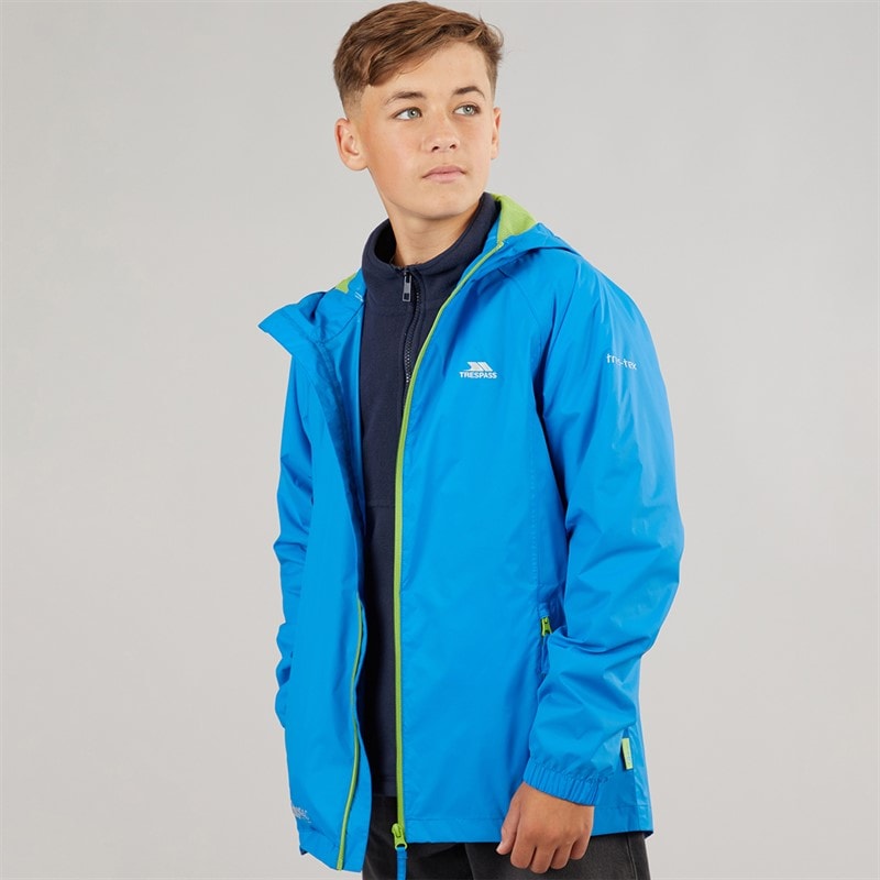 Trespass Junior Boys Qikpac Waterproof Jacket Cobalt - Image 1