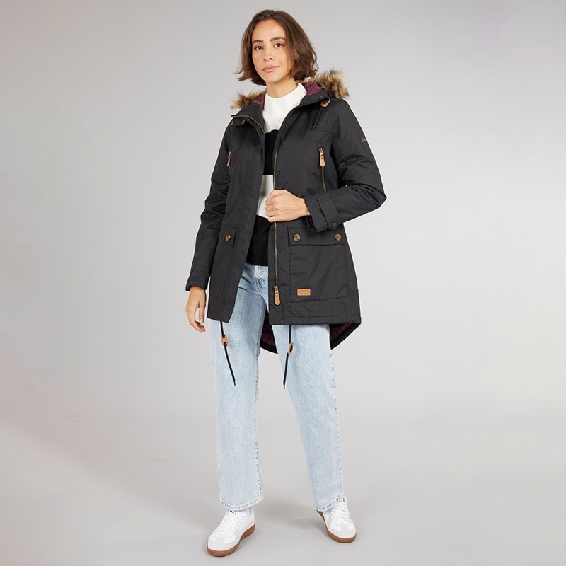Trespass Womens Clea Insulated Waterproof Parka Black - Image 4