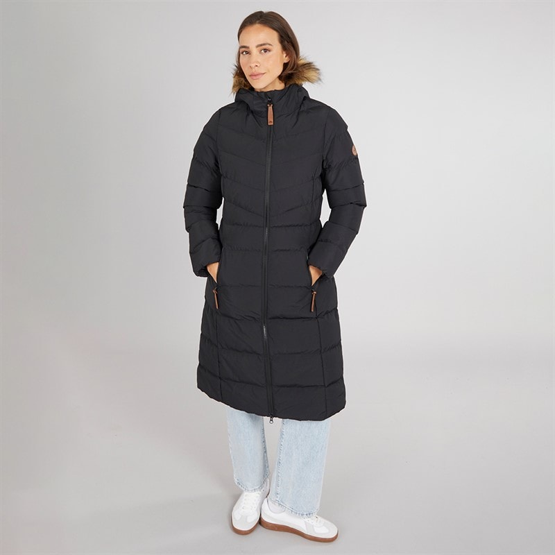 Trespass Womens Audrey Waterproof Padded Hooded Coat Black - Image 4