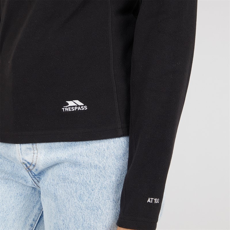 Trespass Womens Shiner 1/2 Zip Micro Fleece Black - Image 3