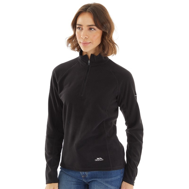 Trespass Womens Shiner 1/2 Zip Micro Fleece Black - Image 5