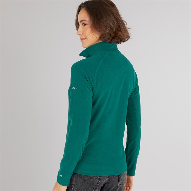 Trespass Womens Shiner 1/2 Zip Micro Fleece Teal - Image 2