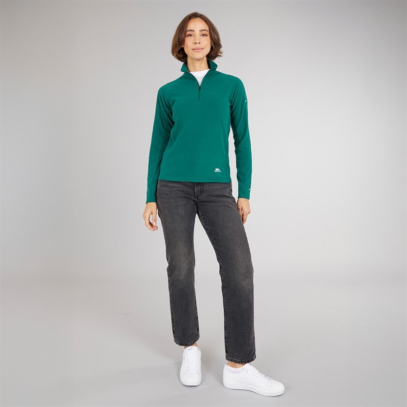 Trespass Womens Shiner 1/2 Zip Micro Fleece Teal - Image 4