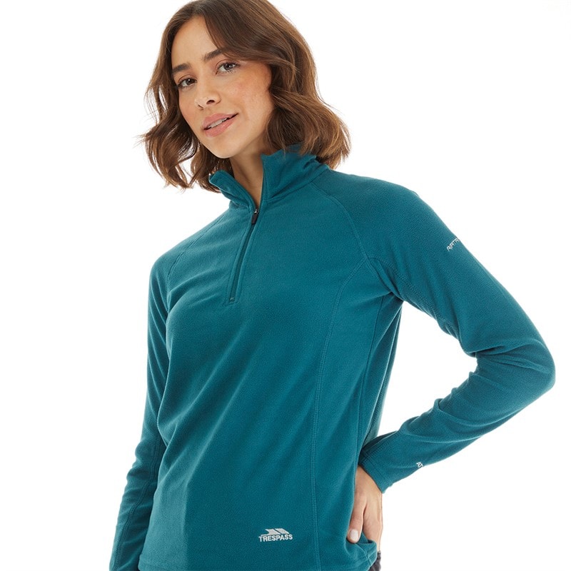 Trespass Womens Shiner 1/2 Zip Micro Fleece Teal - Image 5