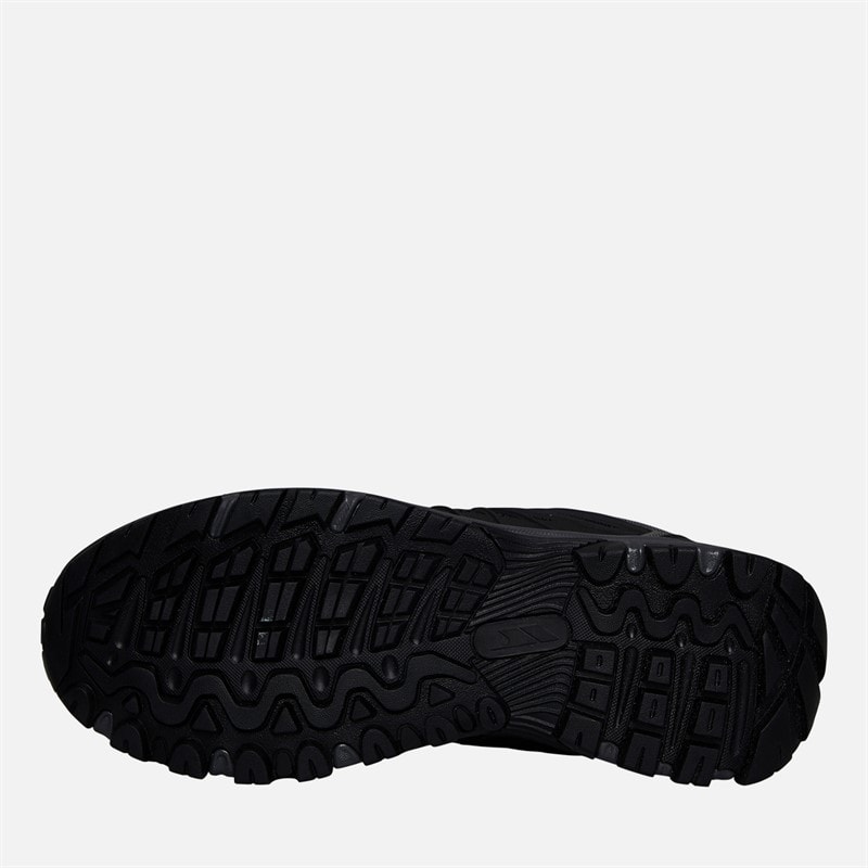 Trespass Mens Fisk Trail Walking Shoes Black/Shocking Orange - Image 2