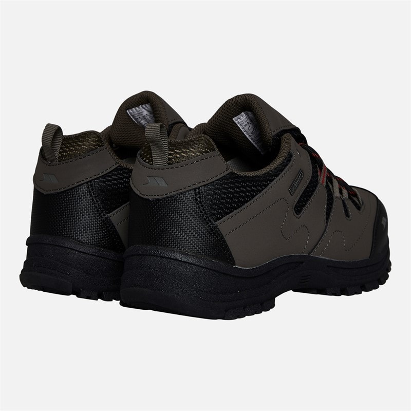 Trespass Mens Finley Low Waterproof Walking Shoes Coffee/Rust - Image 3