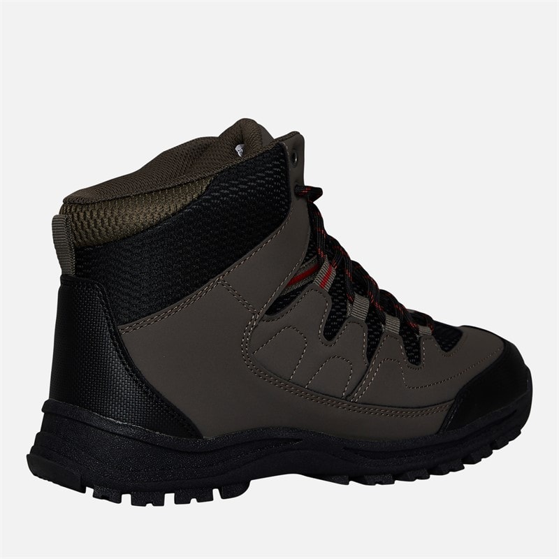 Trespass Mens Finley Mid Waterproof Walking Boots Coffee/Rust - Image 5