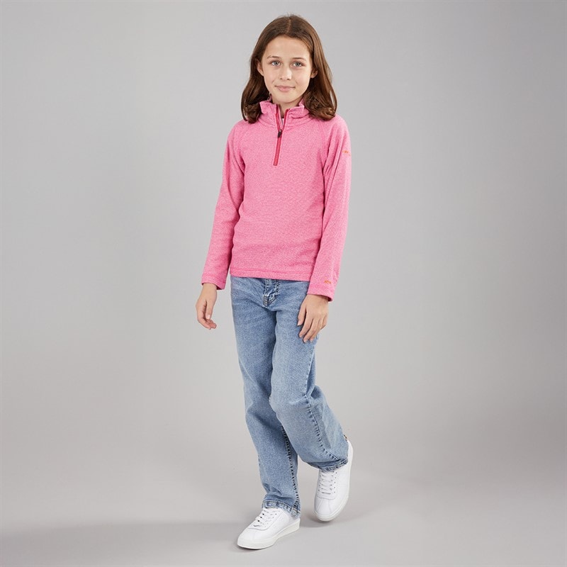Trespass Girls Meadows 1/2 Zip Fleece Pink Lady - Image 4