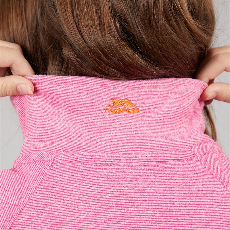 Trespass Girls Meadows 1/2 Zip Fleece Pink Lady - Image 5