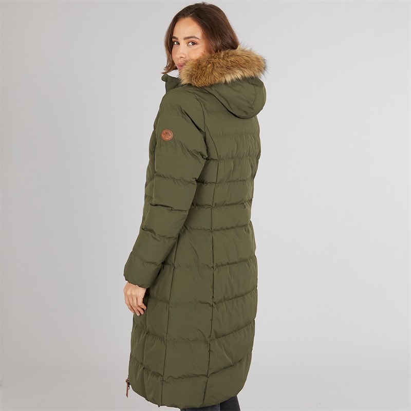 Trespass Womens Audrey Waterproof Padded Hooded Coat Dark Vine - Image 2