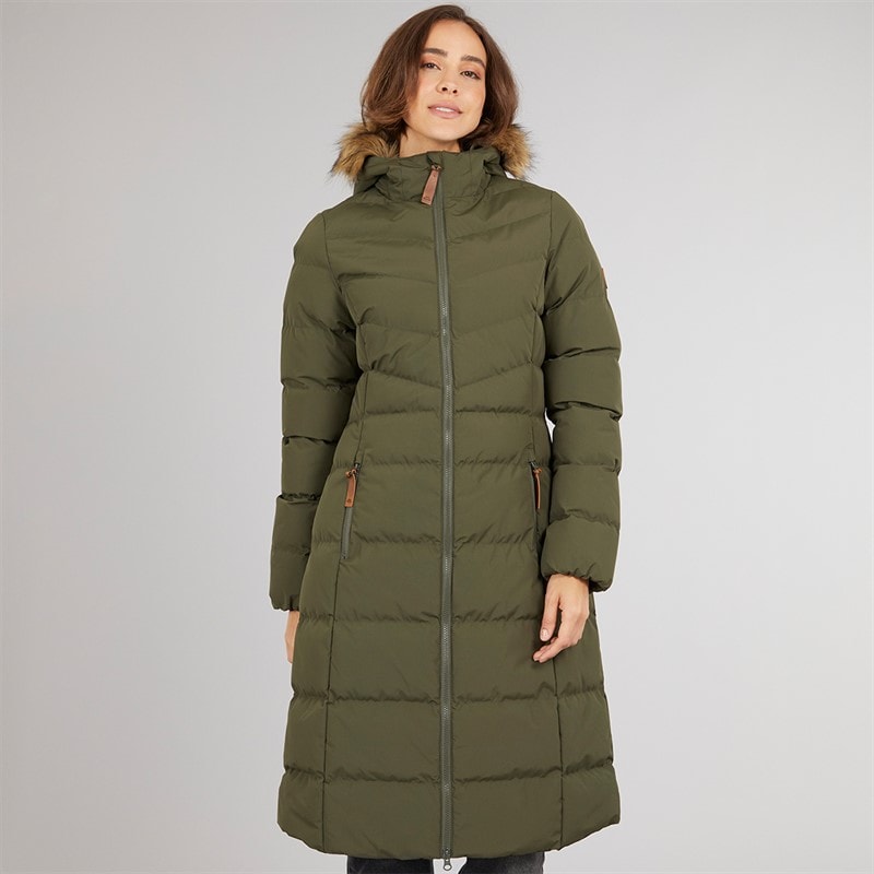 Trespass Womens Audrey Waterproof Padded Hooded Coat Dark Vine - Image 3