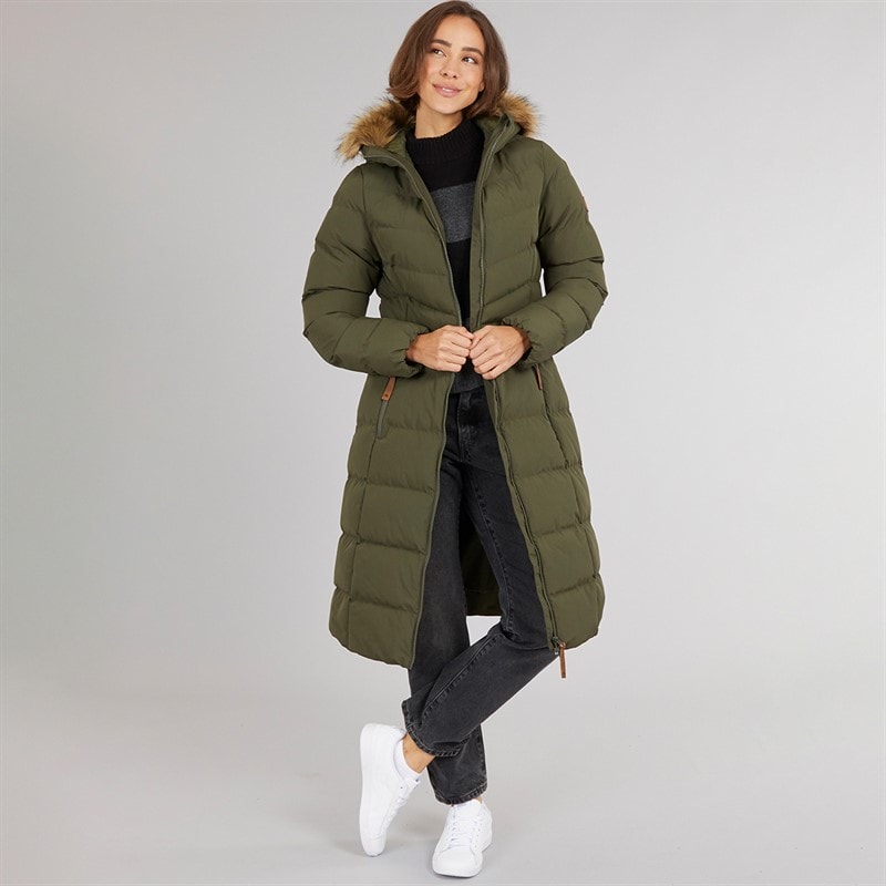 Trespass Womens Audrey Waterproof Padded Hooded Coat Dark Vine - Image 4