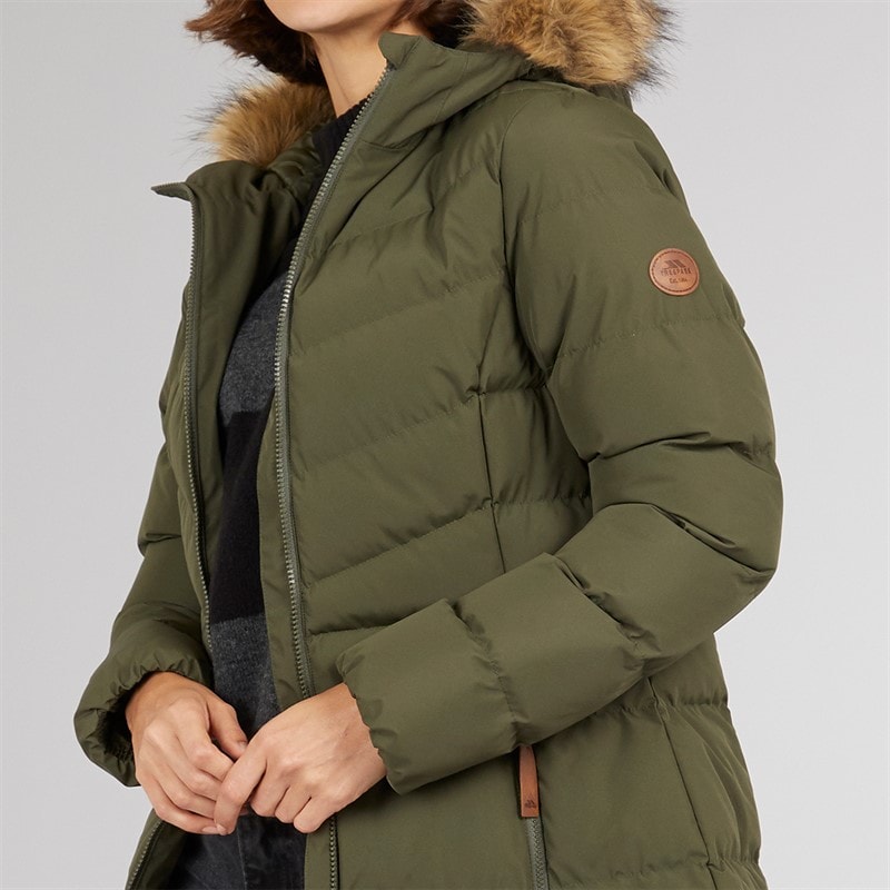 Trespass Womens Audrey Waterproof Padded Hooded Coat Dark Vine - Image 5