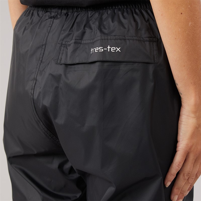 Trespass Womens Qikpac Waterproof Over Trousers Black - Image 5