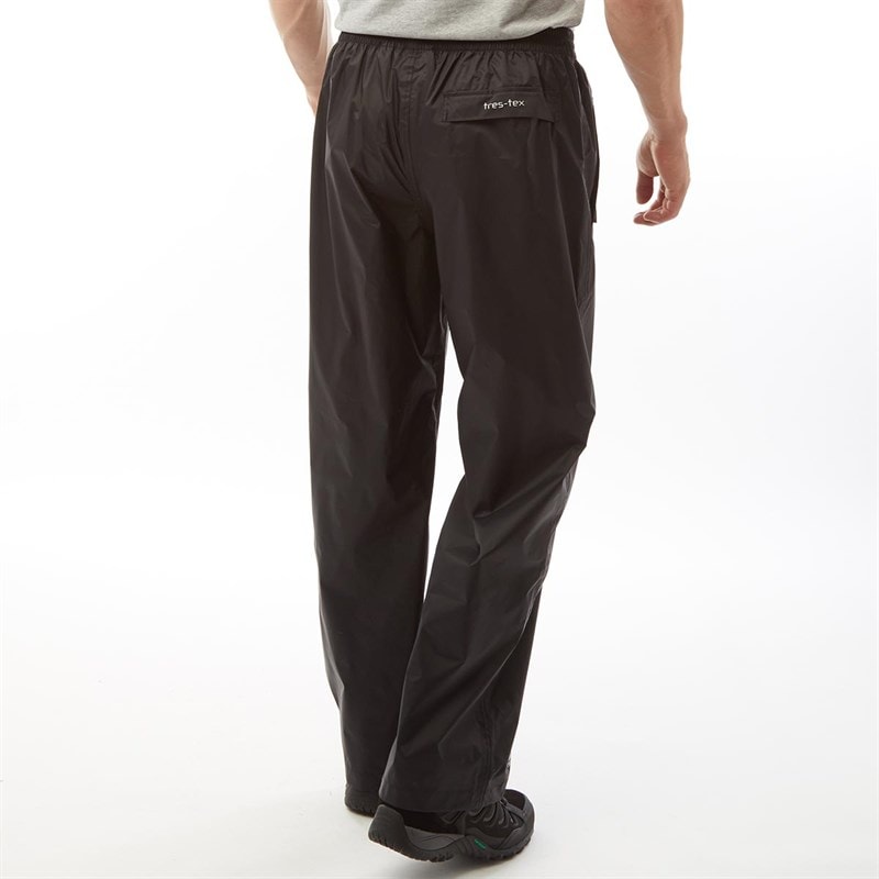 Trespass Mens Qikpac Waterproof Packable Trousers Black - Image 2