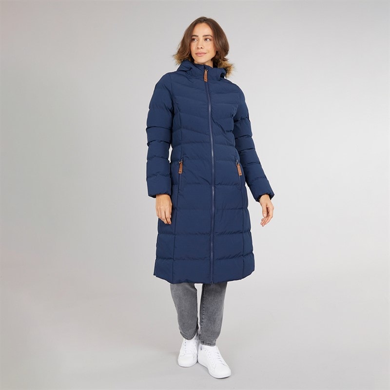 Trespass Womens Audrey Waterproof Padded Hooded Coat Navy - Image 4