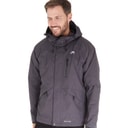 Trespass Mens Corvo Waterproof Hooded Shell Jacket Dark Grey