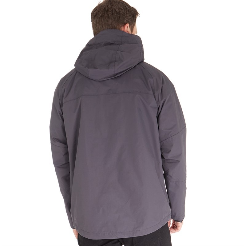 Trespass Mens Corvo Waterproof Hooded Shell Jacket Dark Grey - Image 2