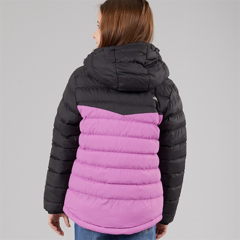 Trespass Girls Oskar Padded Hooded Jacket Deep Pink/Dark Grey - Image 2