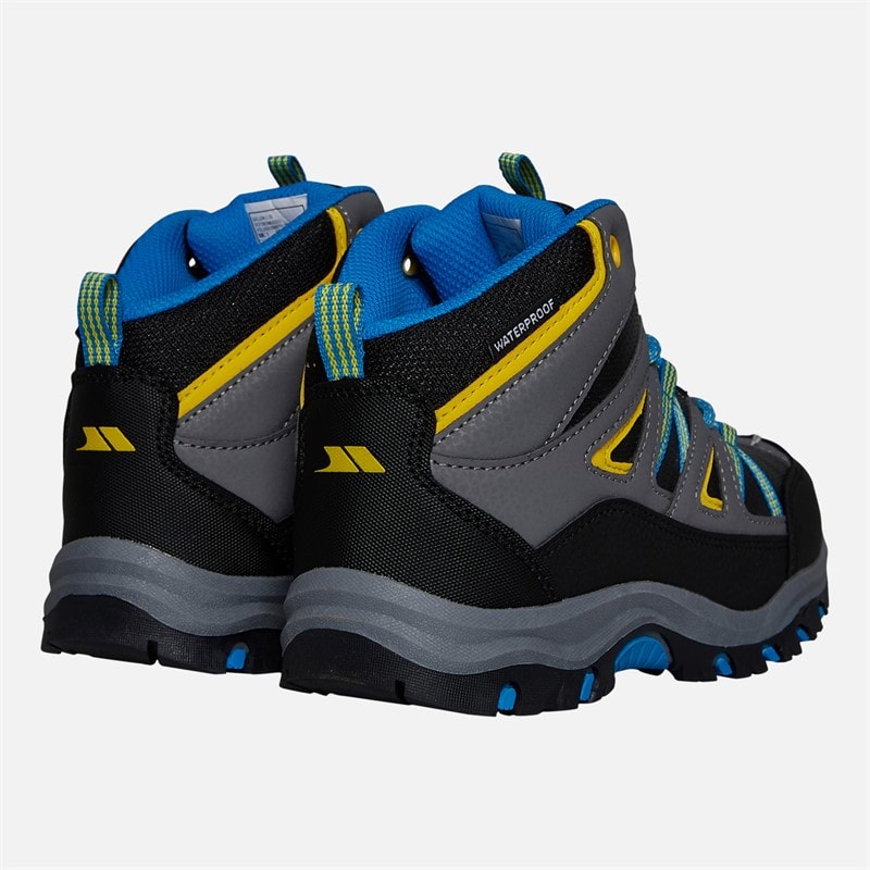 Trespass Kids Gillon 2 Mid Waterproof Walking Boots Black/Blue - Image 3