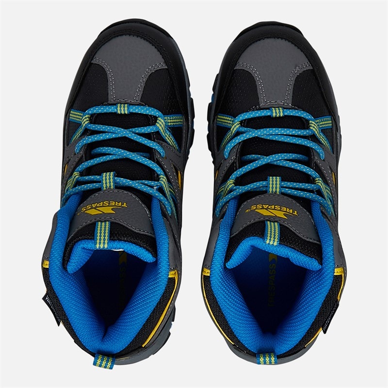 Trespass Kids Gillon 2 Mid Waterproof Walking Boots Black/Blue - Image 4