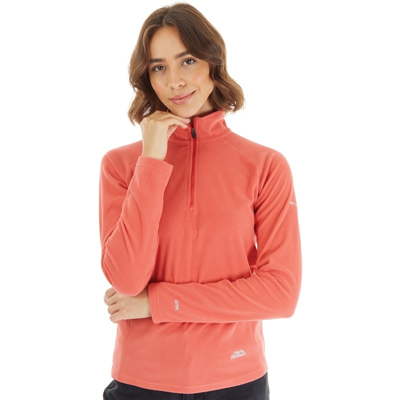 Trespass Womens Shiner 1/2 Zip Micro Fleece Peach Blush - Image 5