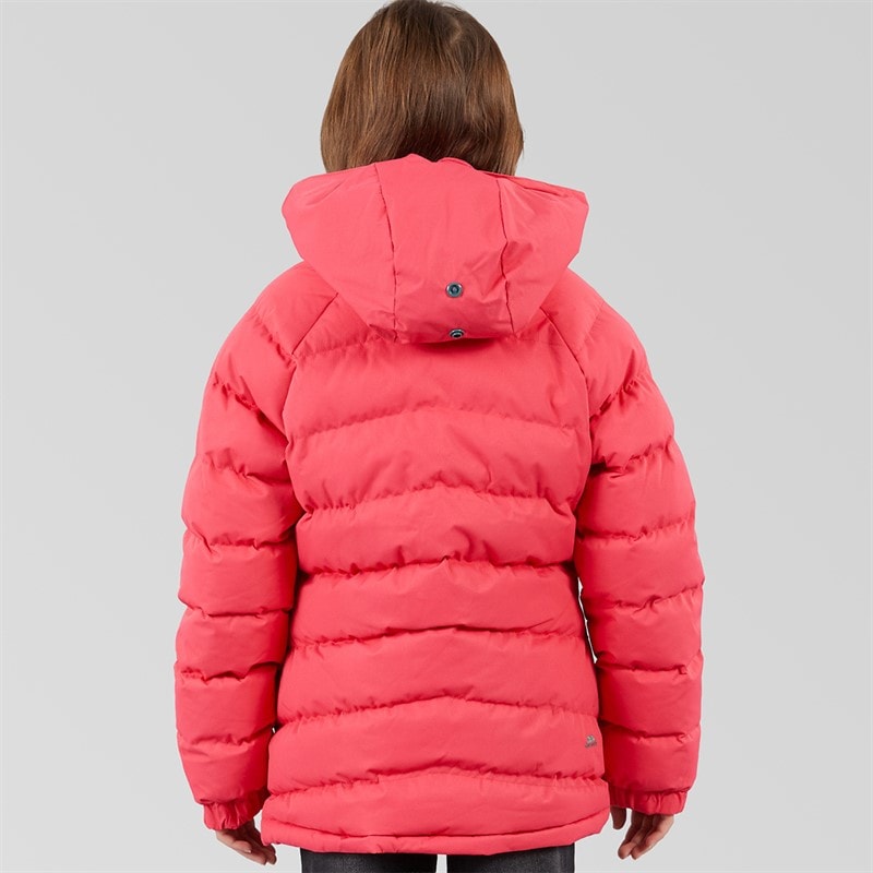 Trespass Girls Amira Waterproof Padded Hooded Jacket Strawberry - Image 2