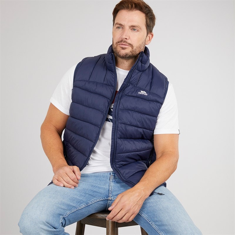 Trespass Mens Fergal Micro Padded Gilet Navy