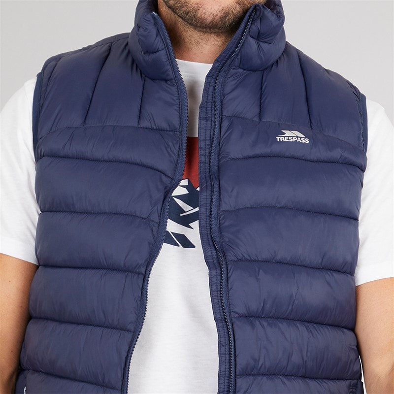 Trespass Mens Fergal Micro Padded Gilet Navy - Image 3