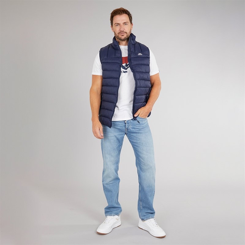 Trespass Mens Fergal Micro Padded Gilet Navy - Image 4