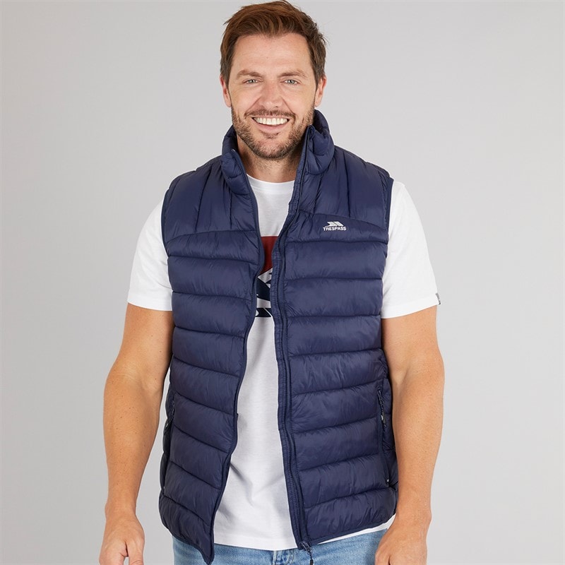 Trespass Mens Fergal Micro Padded Gilet Navy - Image 5