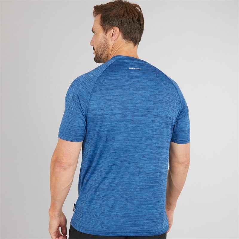 Trespass Mens Leecana Tech T-Shirt Navy Marl - Image 2