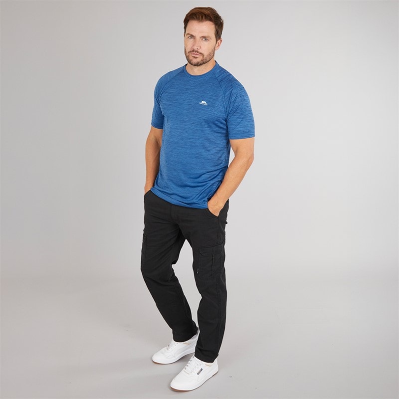 Trespass Mens Leecana Tech T-Shirt Navy Marl - Image 4