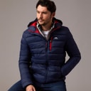 Trespass Mens Mikail Micro Padded Hooded Jacket Navy