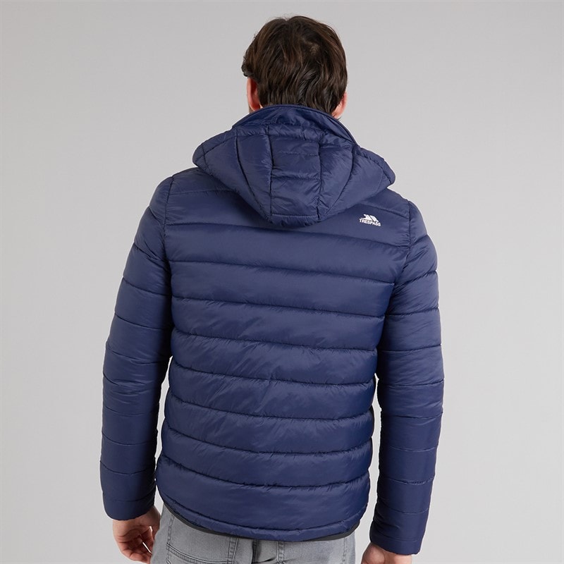Trespass Mens Mikail Micro Padded Hooded Jacket Navy - Image 2