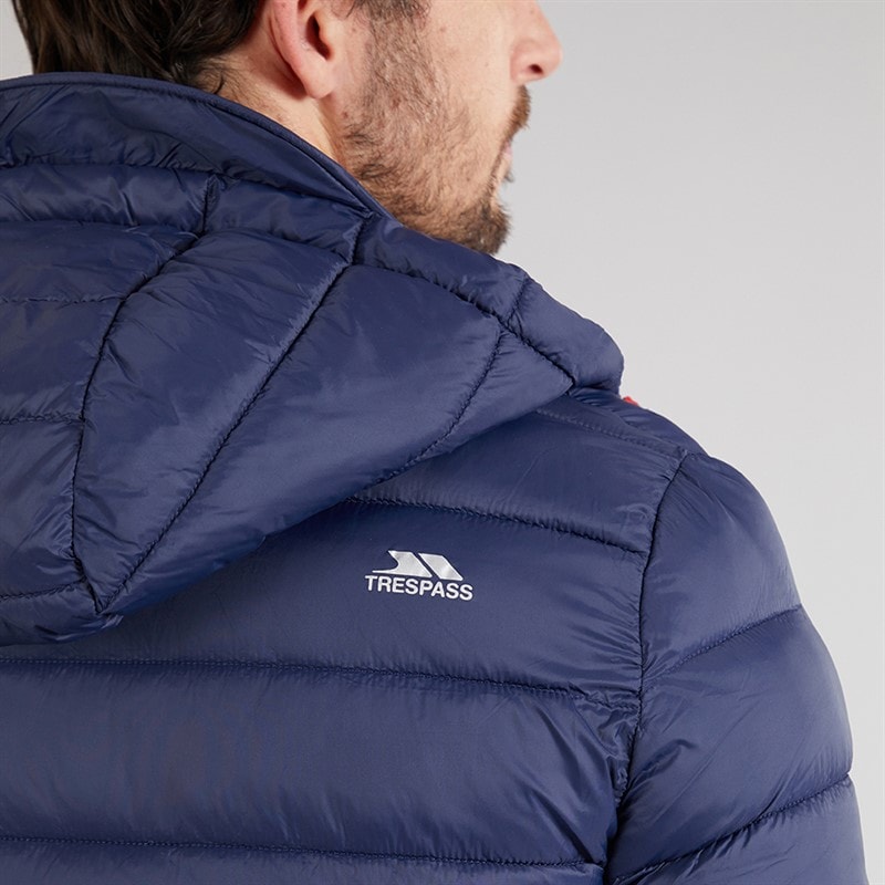 Trespass Mens Mikail Micro Padded Hooded Jacket Navy - Image 5